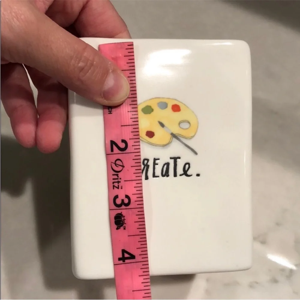 Rae Dunn White 'Create' Pencil Holder